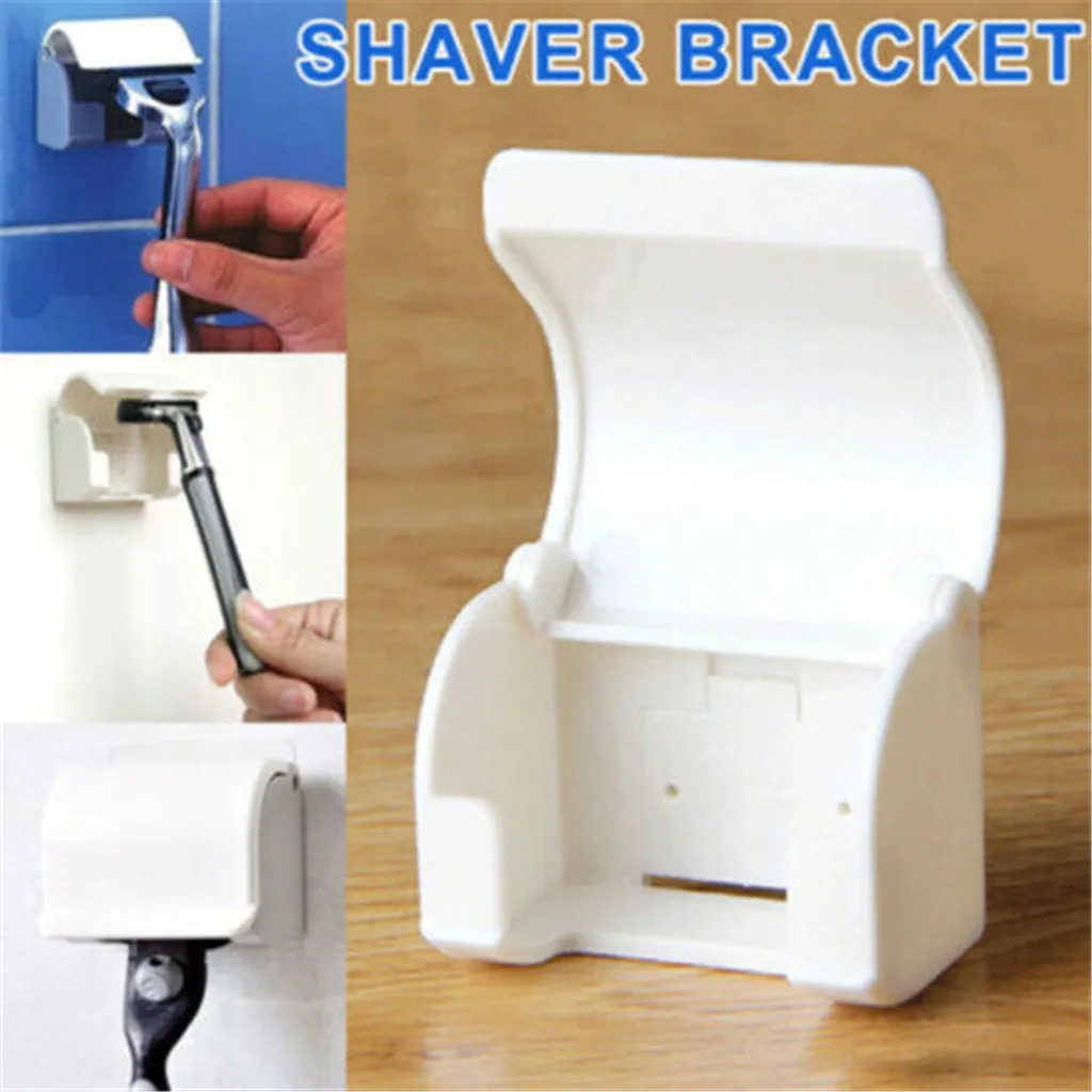 Dropshipping Plastic Mens Razor Shaver Hanger Holder Rack Storage Mount Wall Home Bathroom Accessory Storage Racks Holder Hooks