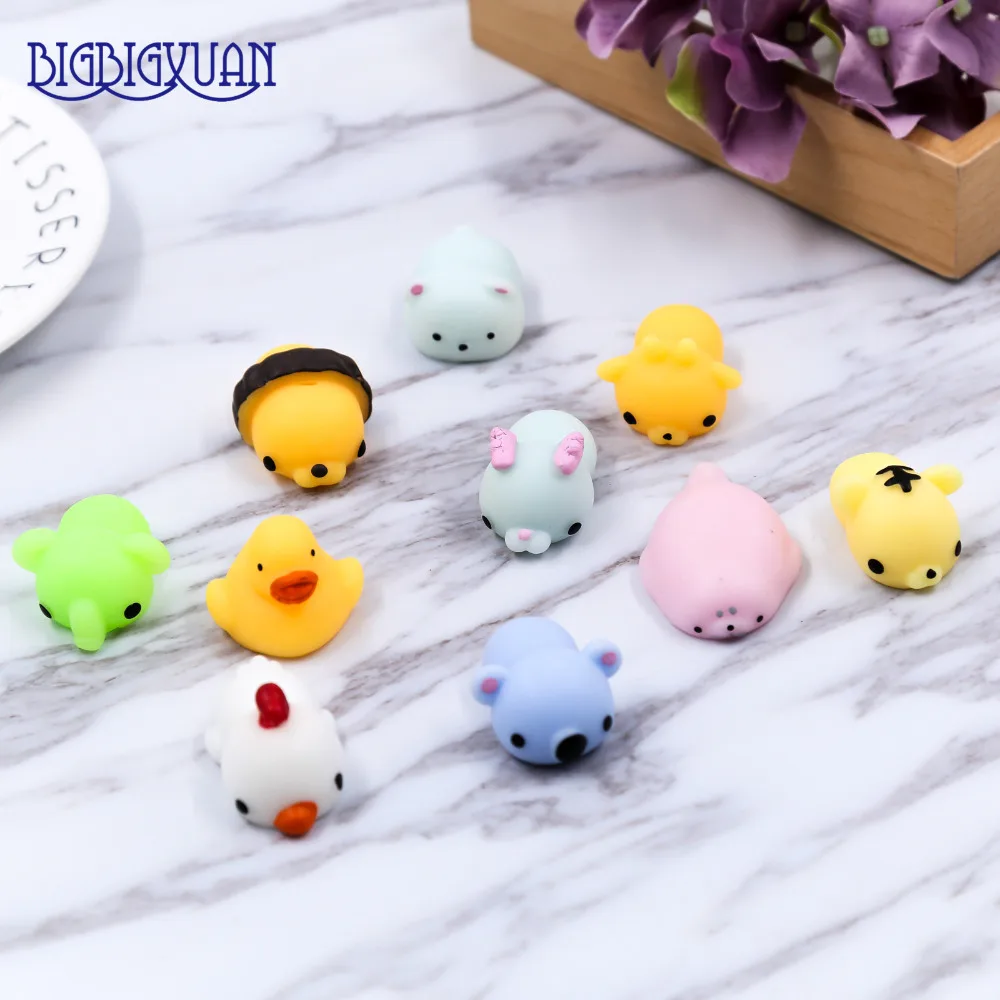 10 шт./лот ремни для телефона Kawaii Squishy Decompress мини милые различные животные