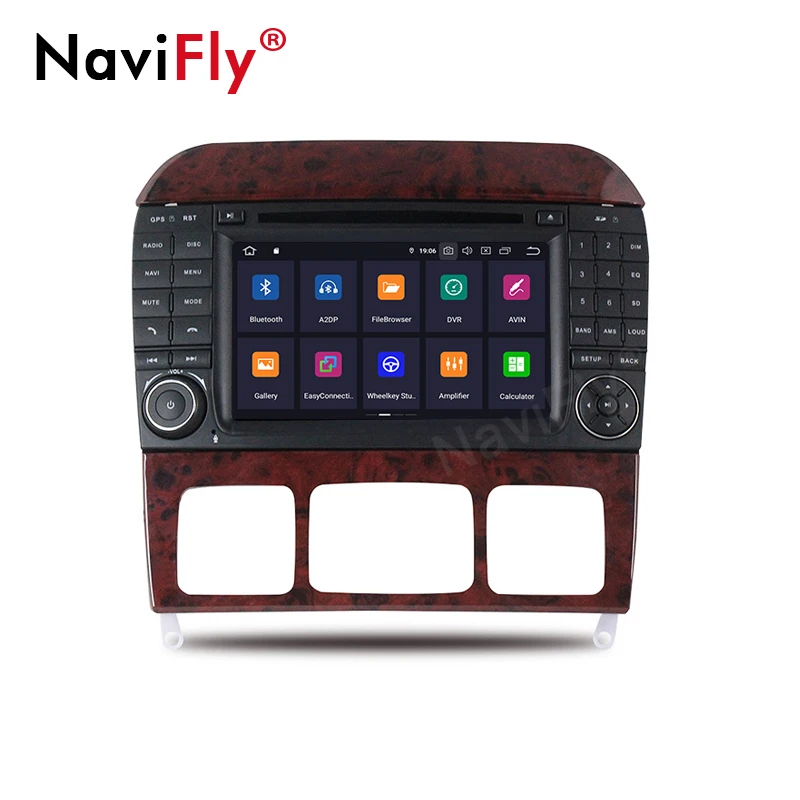 Top NAVIFly! 2 Din Android 9.0 Car dvd multimedia player GPS For Mercedes-Benz S-Class W220 S280 S320 S430 S500 S55 W215 WIFI FM RDS 2