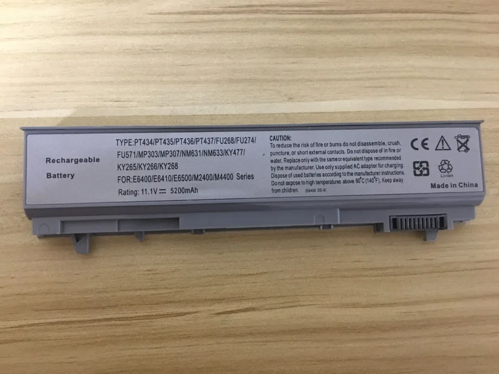 Аккумулятор для Dell Latitude E6400 E6410 E6500 E6510 Precision M2400 M4400 M4500 M6400 series U844G W0X4F W1193 11 1 V 5200mAh |