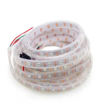 

5V WS2812B Digital RGB LED Strip Light,60LEDs/m 60Pixels/m WS2811 IC built-in 5050 SMD RGB LED,White/Black PCB,Waterproof IP67