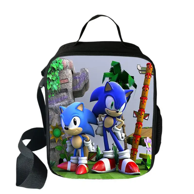 Mario Bros Sonic сумка-холодильник для ланча, мультяшная переносная сумка для девочек, Термосумка для еды, сумки для пикника, для школы, для детей, для мальчиков, Ланч-бокс, сумка