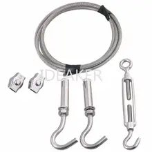 M4x1.5M 304 нержавеющая сталь серебро трос набор с пластик упаковка открытый сушки затяжки