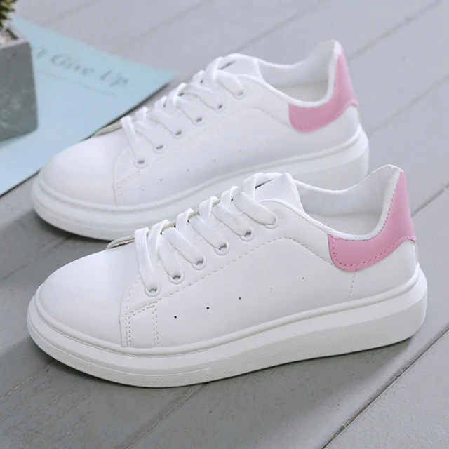 US $9.84 New Designer Shoes Woman Wedges Platform Sneakers Lace-Up Breathable Tenis Feminino Casual Chunky S