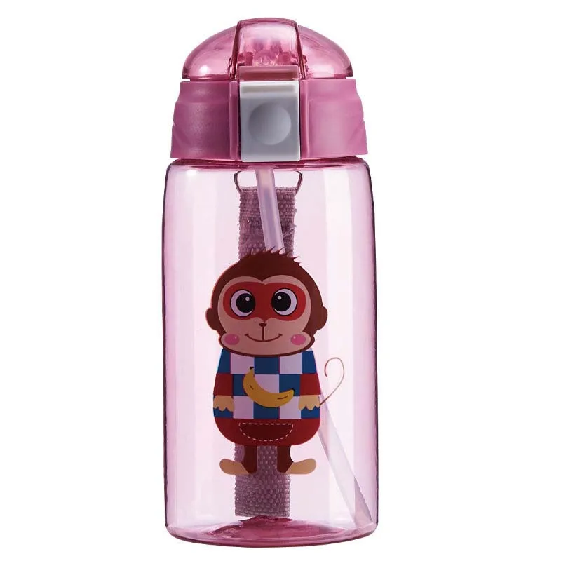 520 мл, Спортивная бутылка для воды, для детей, милая, Экологичная, пластиковая, герметичная, высокое качество, для путешествий, портативная, My Drink Bottle, BPA Free - Цвет: Розовый