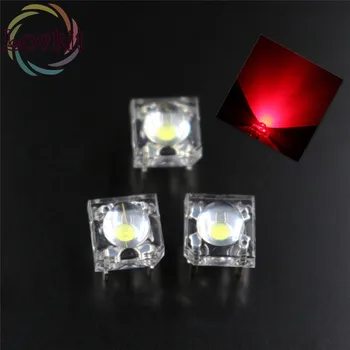 

500pcs High Quality 5MM Piranha Super Flux Red Leds 4 pin Wide Angle Super Bright light Emitting Diodes Support Retail Wholesale