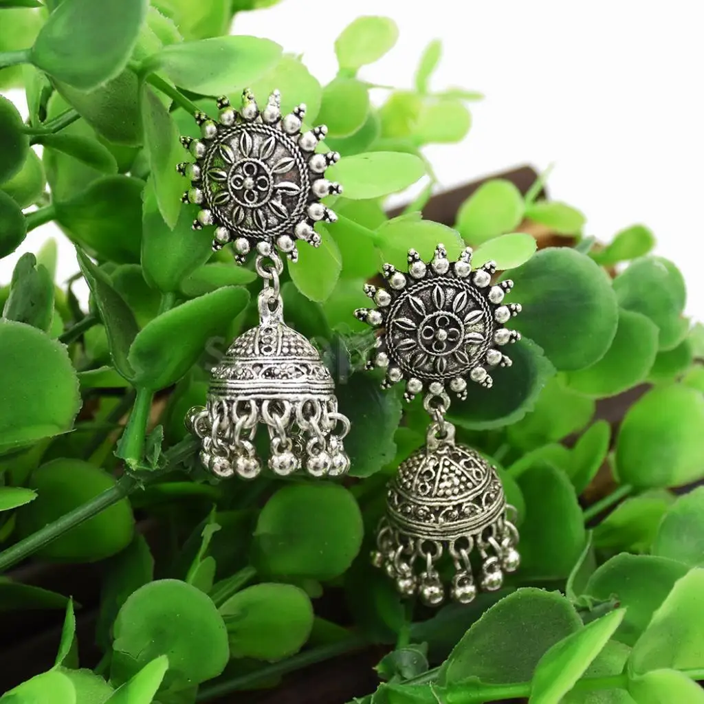MagiDeal Boho Ethnic Tribal Bell Tassel Dangle Earrings Belly Dancing Wedding Party