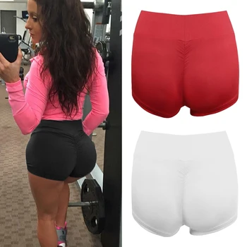

Soft Fitness Jogger Shorts Women High Waist Solid Sport Workout Shorts Slim Tummy Control Gym Athletic Shorts
