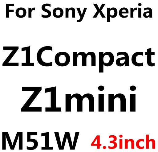 2 шт.(переднее и заднее) Закаленное стекло для sony Z 1 2 3 4 5 Z1 Z2 Z3 Z4 Z5 Compact Z5 Premium M4 M5 чехол Защитная пленка для экрана - Цвет: FOR SONY  Z1 MINI