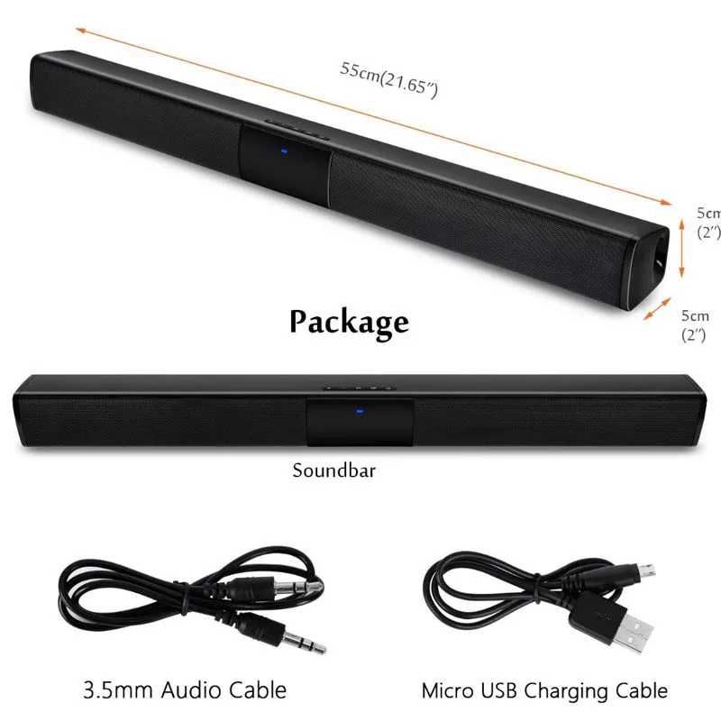 XGODY BS-28A Home Theater Bluetooth Soundbar TV Super Bass Stereo Loudspeaker Speakers Soundbar with Subwoofer Speaker for TV