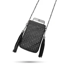 Мини роскошные женские сумки через плечо дизайнерская модная сумка для телефона из овчины Натуральная кожа ручной работы прочный кошелек и сумка через плечо