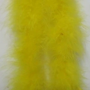 5 штук в упаковке, шт./лот 200 см(7"), синий, зеленый, крашеные Куриные перья ленты свадебное Боа Из Перьев Марабу Боа Из пера индейки - Цвет: H-Yellow