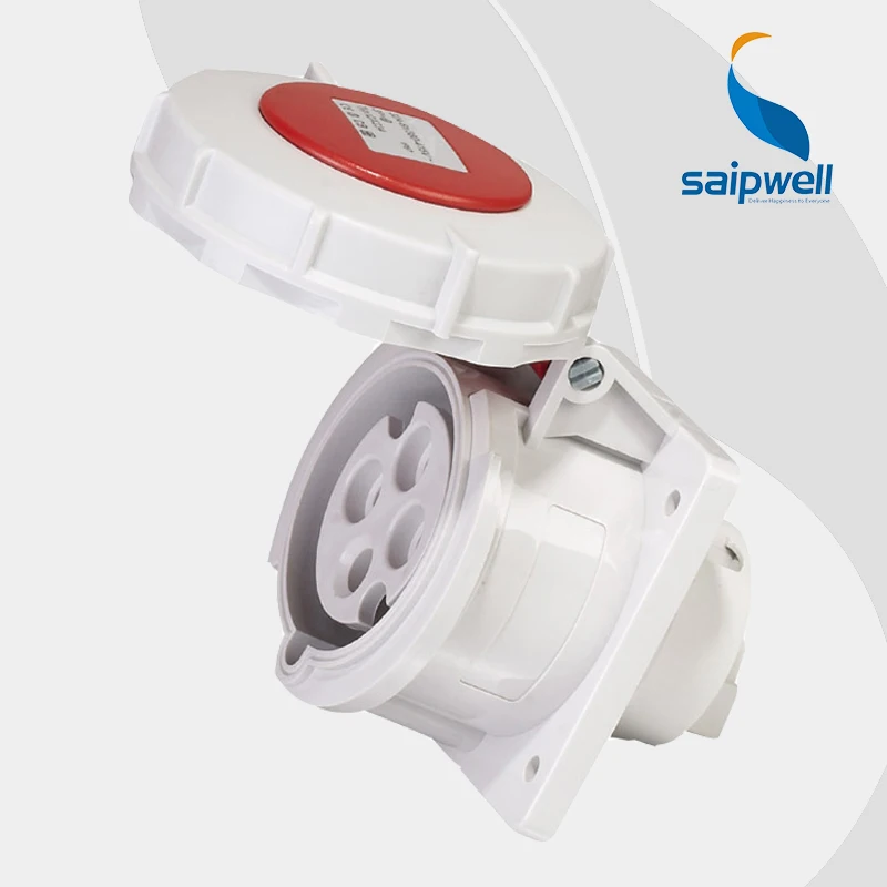 

Wholesale Saipwell 4P (3P+E) 400V 32A cee plug and socket IP67 EN / IEC 60309-2 weatherproof socket SP234