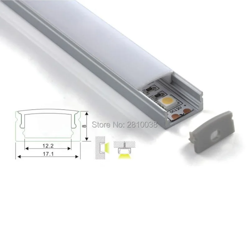 20 X 1M Sets/Lot Super slim aluminum profile led strip light and 12mm wide U-shape led aluminum profile for surface mounted lamp