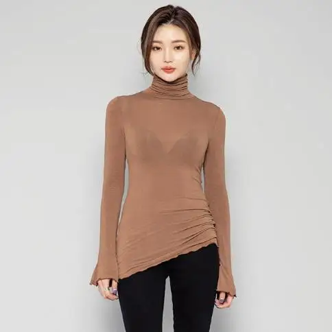 turtleneck flare sleeve top
