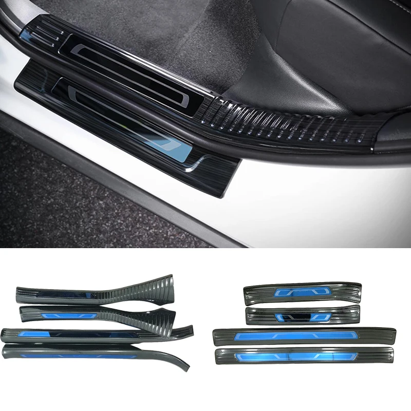 

Exterior Accessories Scuff Plate Door Sill Guard Pedal Protector Cover For VW Volkswagen T-ROC 2017 2018 Stainless Steel