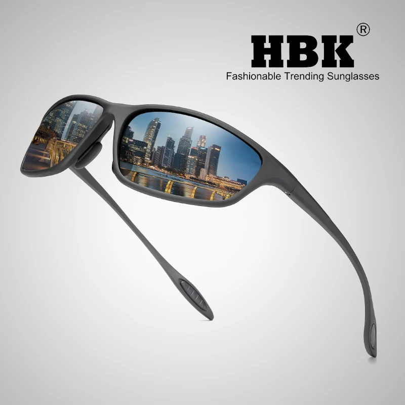

HBK 2019 Polarized Outdoor sports Sunglasses Goggles Men Driving Fishing Running Travel Sun Glasses Oculos De Sol UV400 PM0062