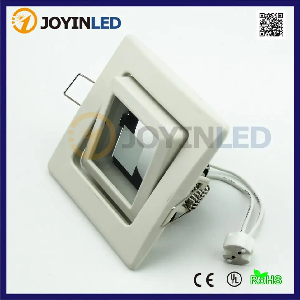 6pcs/lot Frost white LED lamp holder GU10 / MR16 led spotlight trim ring fixture