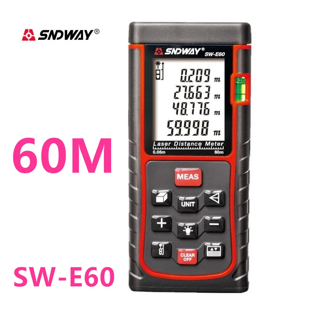 Цифровой лазерный дальномер SNDWAY 150 м 100 80 60 50 40 trena|range finder|laser distance meter lasertrena laser |