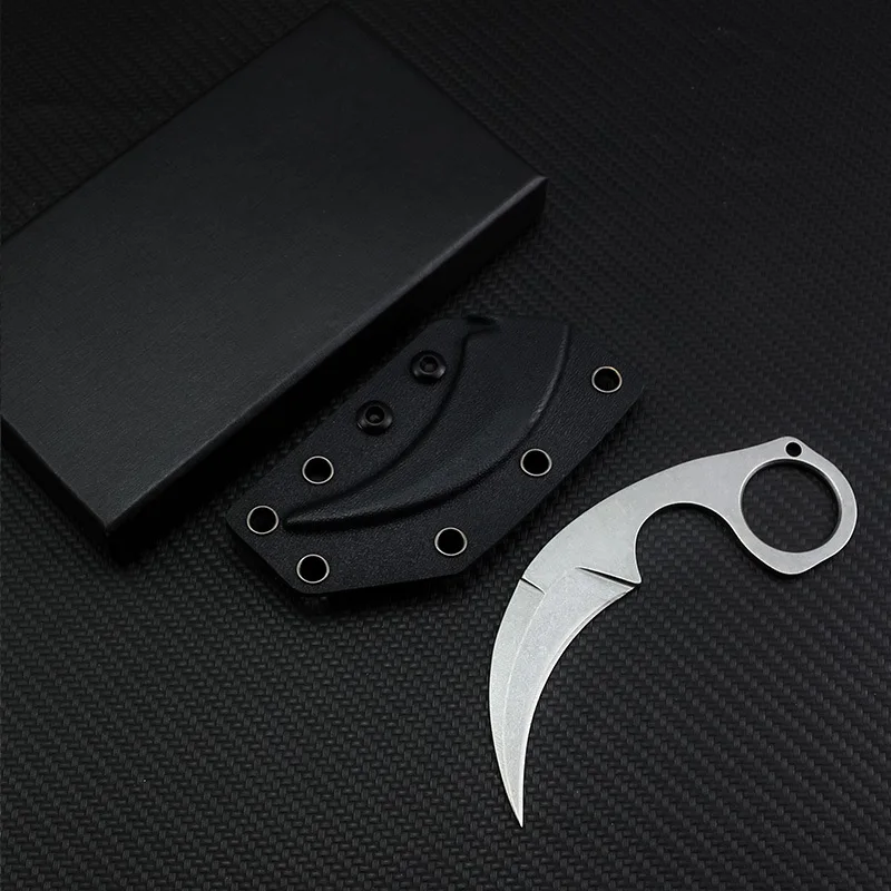 Swayboo 440C нож из нержавеющей стали с фиксированным лезвием нож камень промытый 58HRC твердость Karambit нож кемпинг machete Knifves