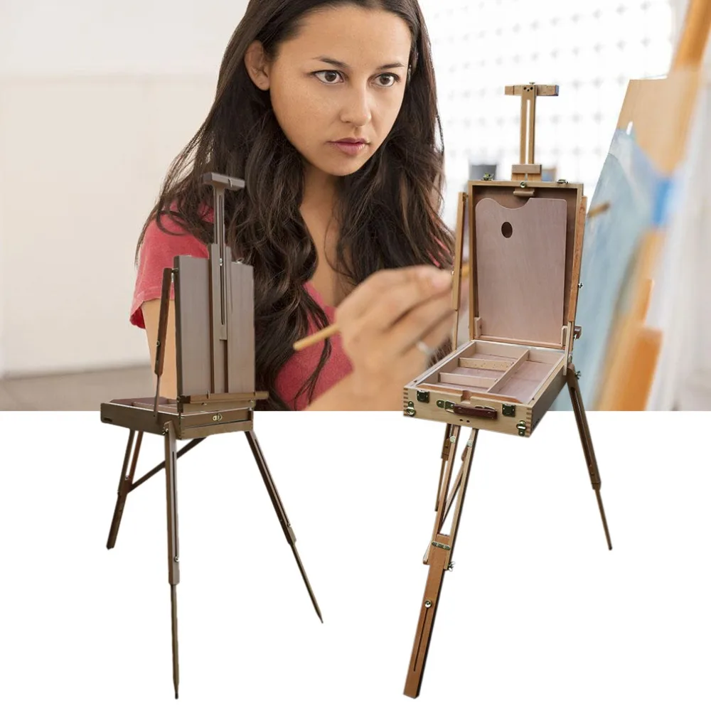 

Professional and Durable Wooden Tripod Art Easel Portable Sketch Drawing Box Artist Painting Foldable Art Easel