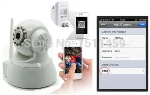

Wireless P2P 0.3 MegaPixel  WIFI Camera Iphone IOS Android APP P/T IP Camera  Home Alarm Security System