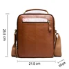 CONTACT'S casual men's messenger bags genuine leather shoulder bags for man luxury brand male crossbody bag fashion for ipad ► Photo 2/6