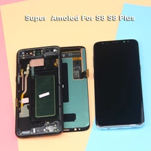 5,8 ''AMOLED дисплей для samsung S8 S8 Plus G950F G955 ЖК-дисплей сенсорный экран дигитайзер сборка Замена Черный
