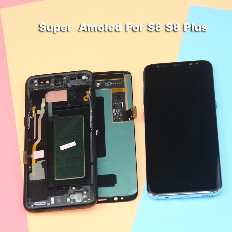 

5.8''AMOLED Display For SAMSUNG S8 S8 Plus G950F G955 LCD Display Touch Screen Digitizer Assembly Replacement Black