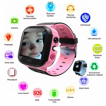 

Girl Boy GPS SOS Smartwatch Flashlight Camera Clock Turkish SIM Card GSM Call Kol Saati Waterproof Children Smart Bracelet Watch