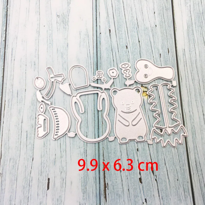 

New Dies for 2019 Metal Cutting Die Bear Set Dies Cuts Stencil DIY Scrapbooking Embossing Craft DIY Paper Card Free Shipping