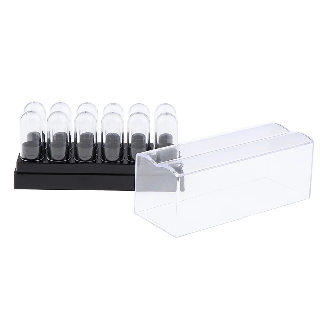 Set of 12 Holes Round Empty Lip Balm Lipstick Containers Lip Gloss Tubes Mold Sets 9.3mm 