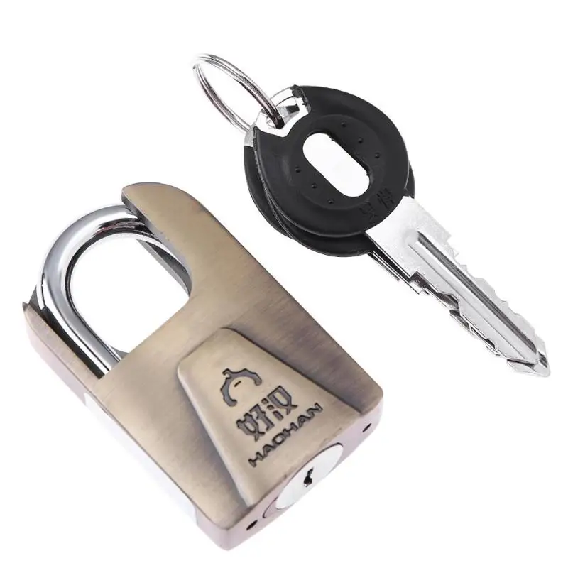 

Lock+ Keys Bronze Rust Proof Waterproof Blade Padlock Anti-theft Burglar Lock for Warehouse Door Dormitory Cabinet Drawer