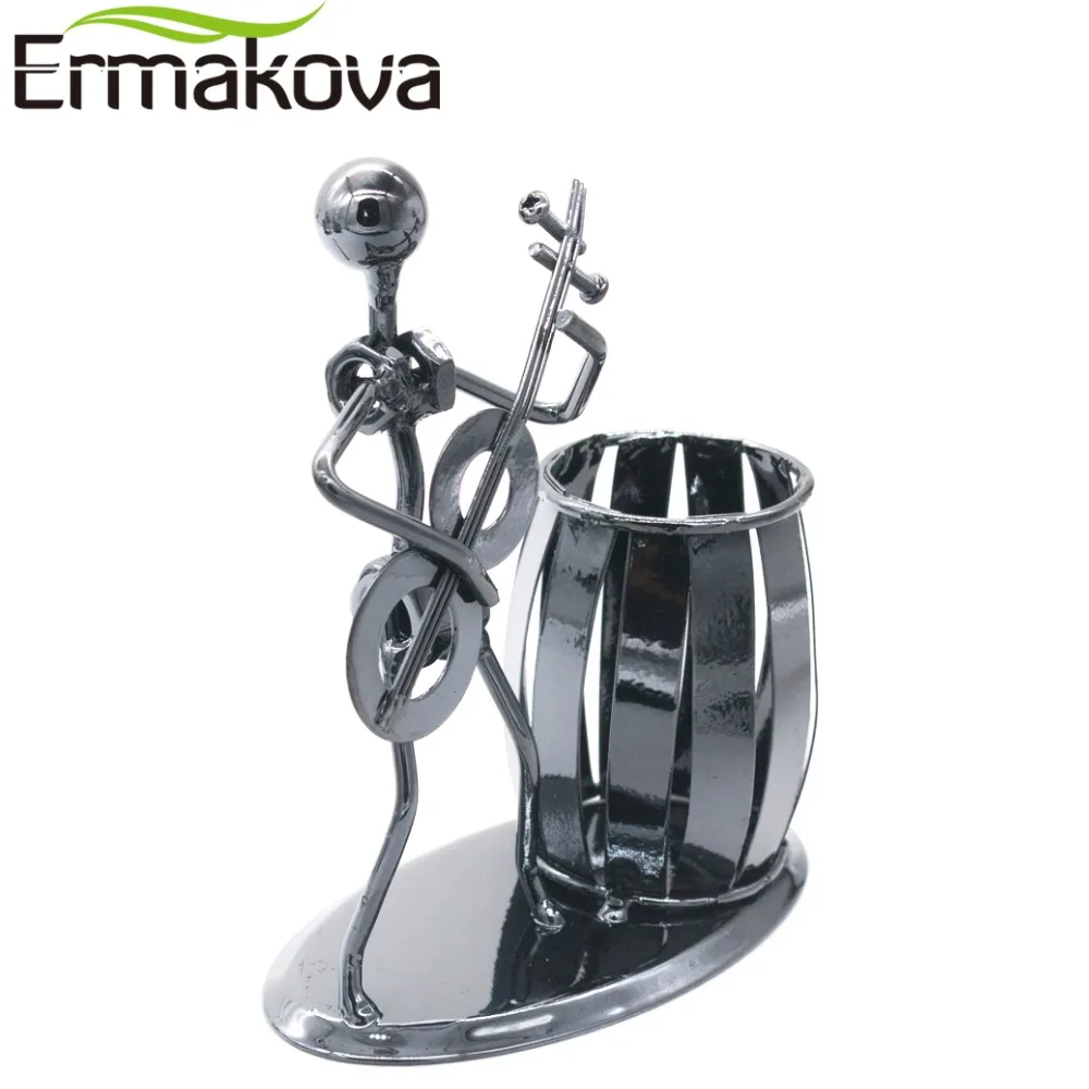 ERMAKOVA Металл Ретро бас музыканта Рисунок Модель Железный человек музыкальная
