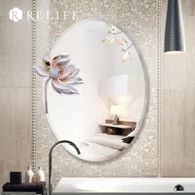 3D Лотос стены зеркальный домашний декор большой современный дизайн украшения для ванной комнаты
