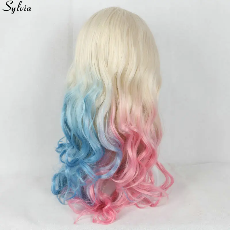 three color party  synthetic lace front wig  (8)