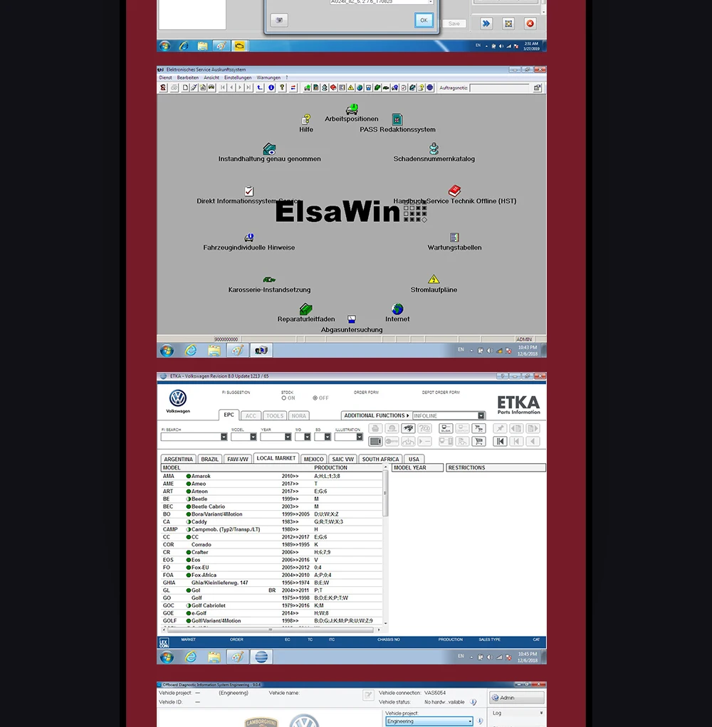 VAS5054 с HDD ODIS Engineer Version ODIS 5,16 ELSA WIN информация по обслуживанию ETKA аксессуар запрос OKI полные чипы