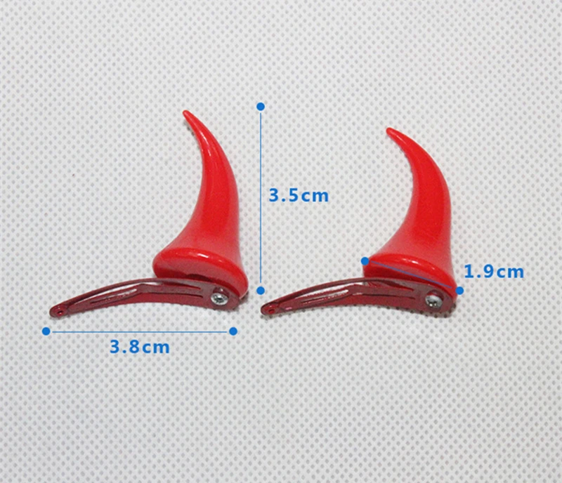 Cosplay&ware 1 Pair Halloween Devil Horns Hair Clip Darling In The Franxx Cosplay Unisex Lovely Headwear Stage Show Dress -Zentai shop online