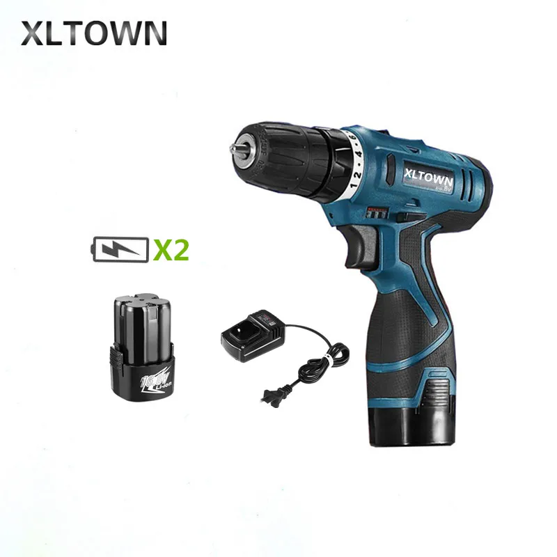 

Xltown new 16.8v rechargeable lithium battery durable electric screwdriver with 2*battery power tool Strong power screwdriver