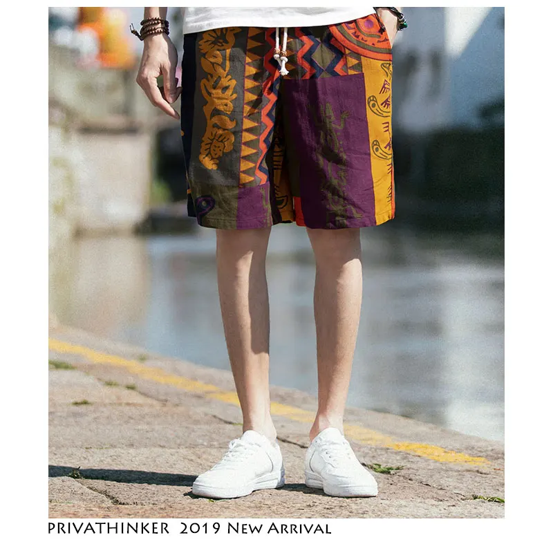 Privathinker 5XL летние мужские пляжные шорты Harajuku с цветочным принтом 2019 мужское