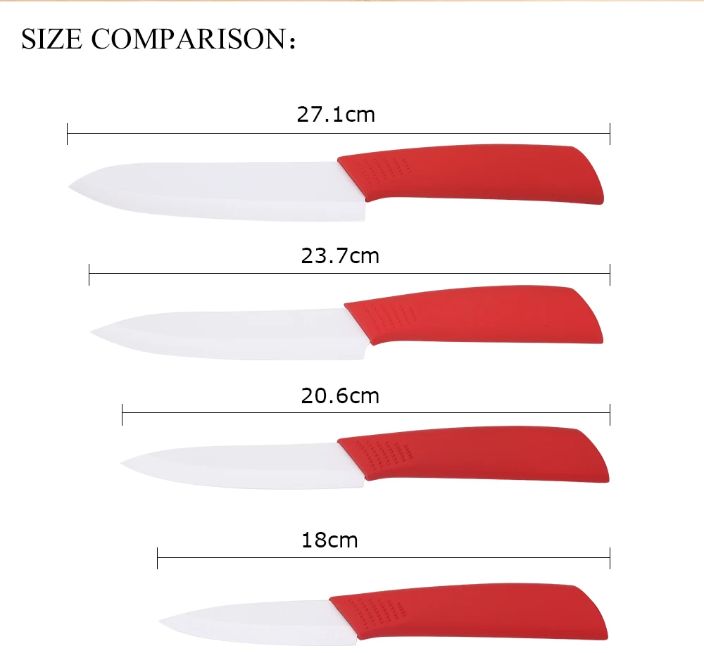 Кухонные ножи, набор кухонных керамических ножей 3, 4, 5, 6 дюймов, циркониевые белые лезвия для очистки овощей, фруктов, нож шеф-повара, кухонные инструменты