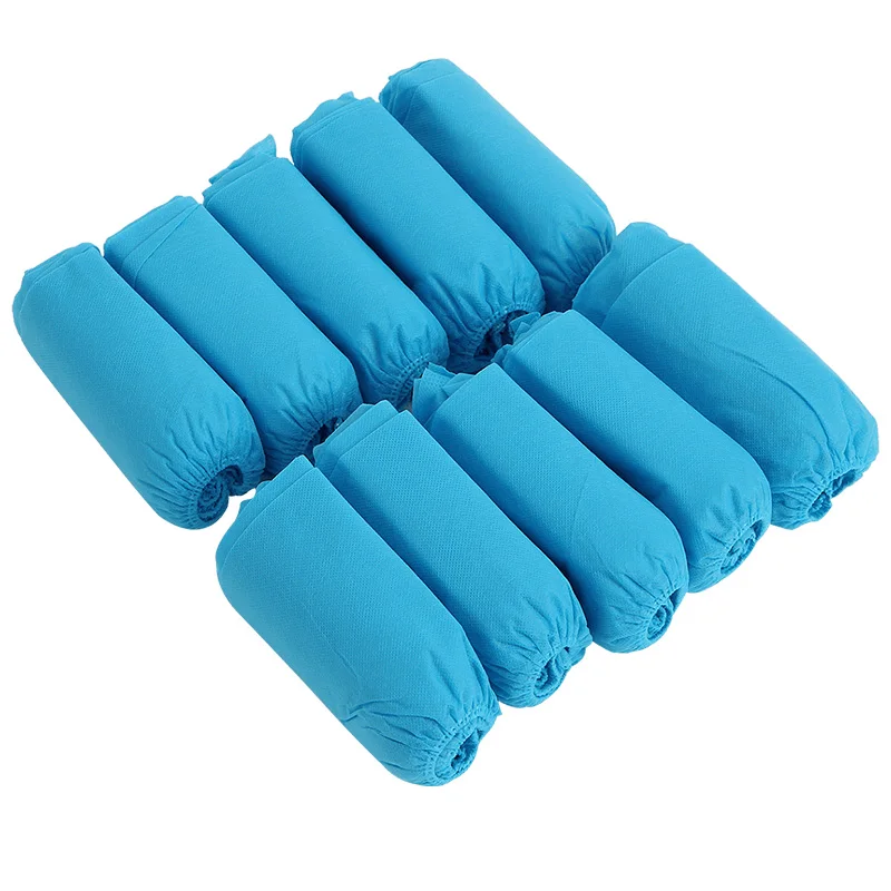 

50Pair Nonwoven Fabric Shoe Covers Reusable Dustproof Rain Shoes Bag Disposable Protect Shoe Covers For Hospital Doctors Nurses