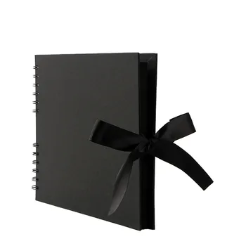 

Quail 11 Inch Photo Album,albums Scrapbook Paper,diy Craft Album,80 Pages,Black/ Beigei,Bow Ribbon