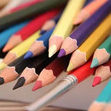 12 Вт/18/36/48 цветов Студенческая премия творческие подарки без свинца избежать распиловки древесины толстом каблуке основной цвет ручка водорастворимый цветной набор кисточек для искусства