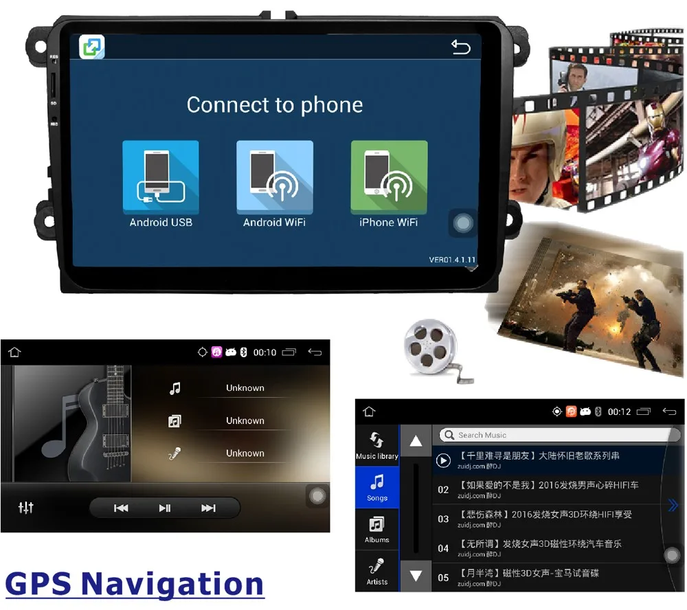 Flash Deal 1 din 9" Android Quad Core Car DVD For VW Passat Golf MK5 MK6 Jetta Polo Touran Sharan Car Radio stereo Navi canbus Bluetooth 7
