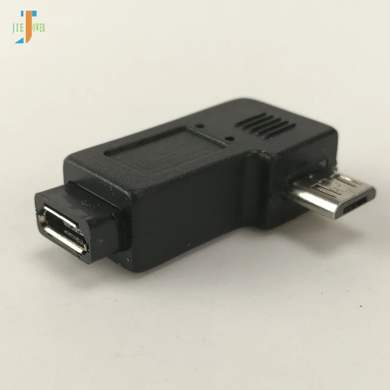 

100pcs/lot Micro USB 2.0 5Pin Male to Female M to F Extension connector Adapter Connector 90 Degree Right & Left Angled