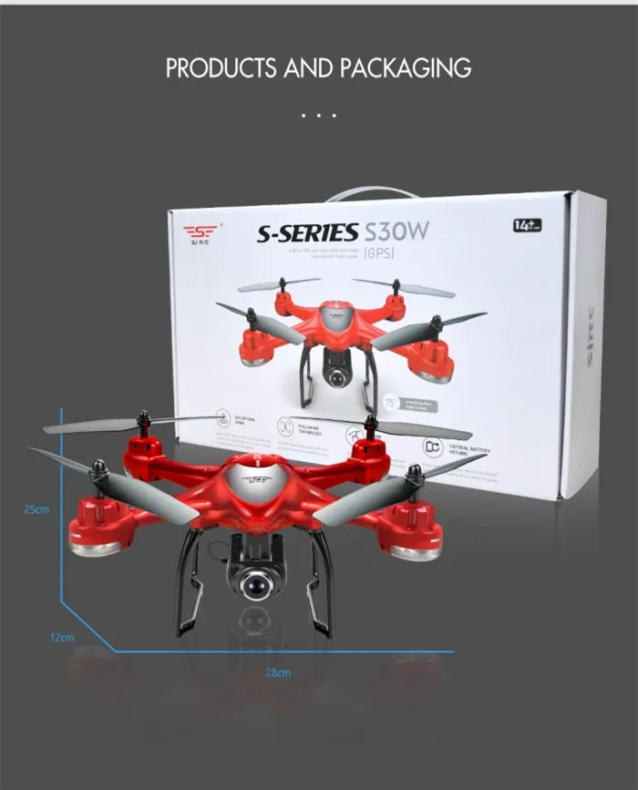 S30W Double GPS Dynamic Follow With 720P Wide Angle Camera RC Drone Quadcopter Racing VS MJX Bugs6 - AliExpress Consumer Electronics