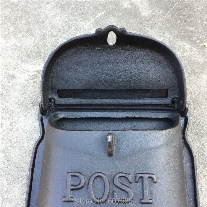 Cast Iron Mailbox Wall Mounted Heavy Horse Animal Wrought Iron Mail Letter Post Box Metal Postbox Garden Home Outdoor Decoration