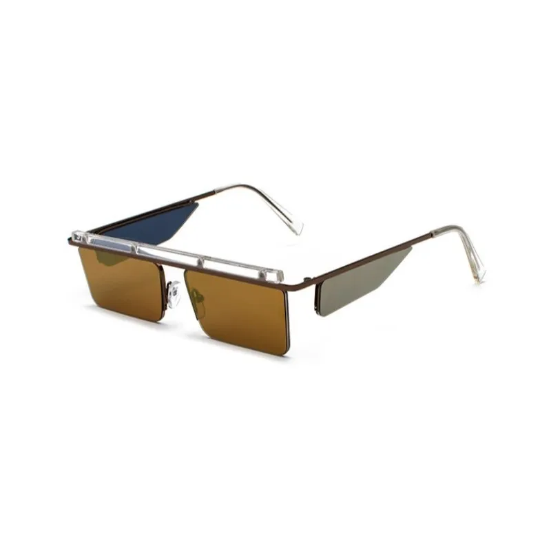 Новые роскошные оправы солнцезащитных очков для Для мужчин и Для женщин площади Безрамное дизайнер солнцезащитные очки унисекс Винтаж очки - Цвет линз: C03