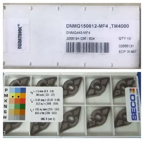10 шт. вставки карбида DNMG150612-MF4 TM4000